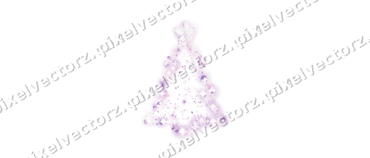 Seamless glitter christmas tree in magenta on a transparent background