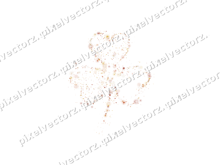 Seamless glitter shamrock in orange on a transparent background