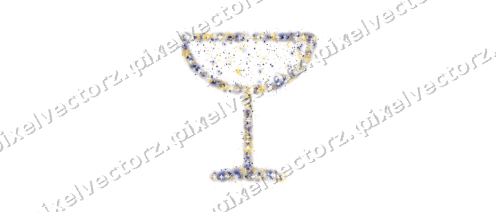 Seamless glitter champagne coupe on a transparent background