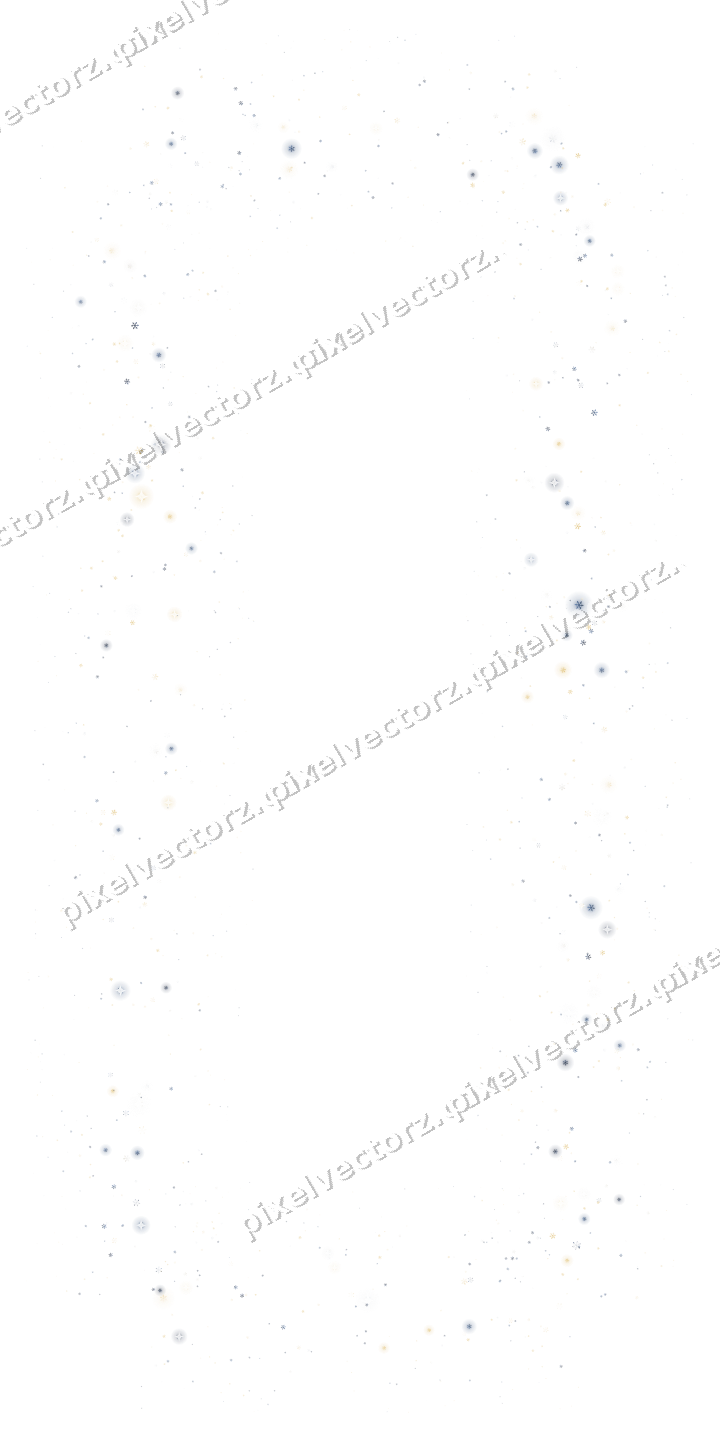 Seamless glitter frame of snowflakes on a transparent background
