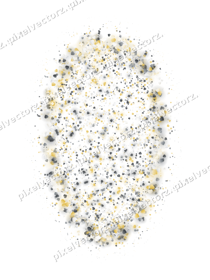 Seamless glitter easter egg of hearts on a transparent background