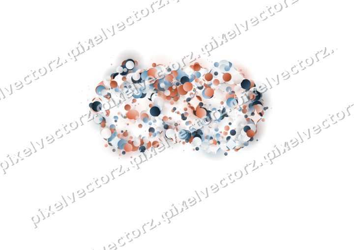 Seamless glitter carnival mask of dots on a transparent background