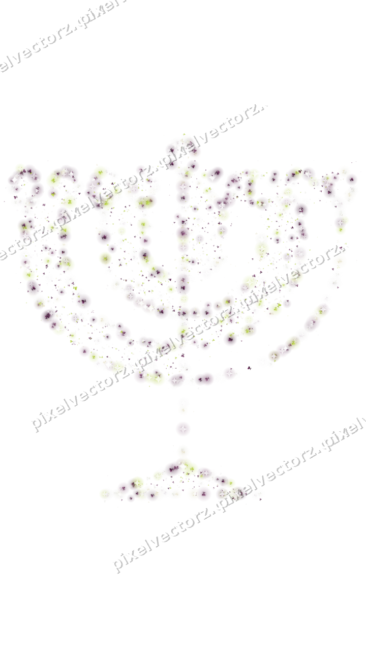 Seamless glitter menorah in dark magenta on a transparent background