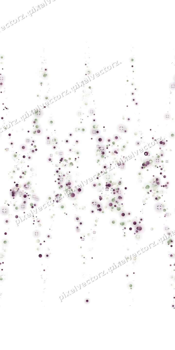 Seamless glitter garland of dots on a transparent background