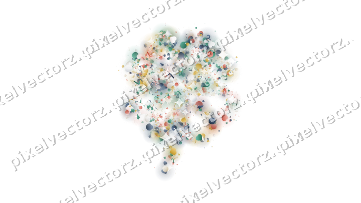 Seamless glitter clover leaf in amber on a transparent background