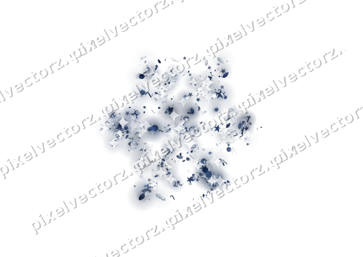 Seamless glitter snowflake in dark blue on a transparent background