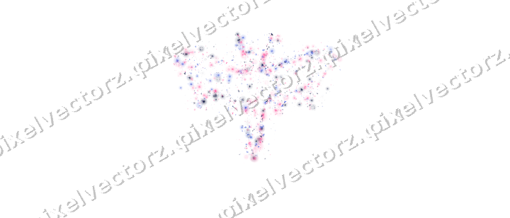 Seamless glitter bat in pink and blue on a transparent background