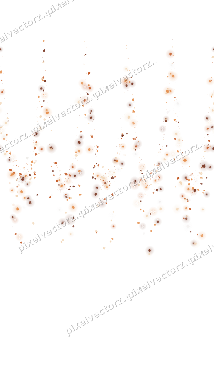 Seamless glitter garland on a transparent background