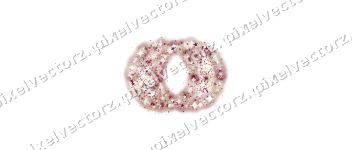 Seamless glitter wedding rings of stars on a transparent background