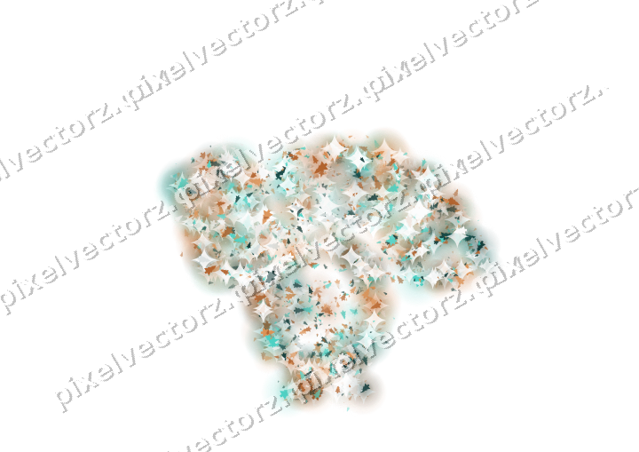 Seamless glitter turkey of christmas trees on a transparent background