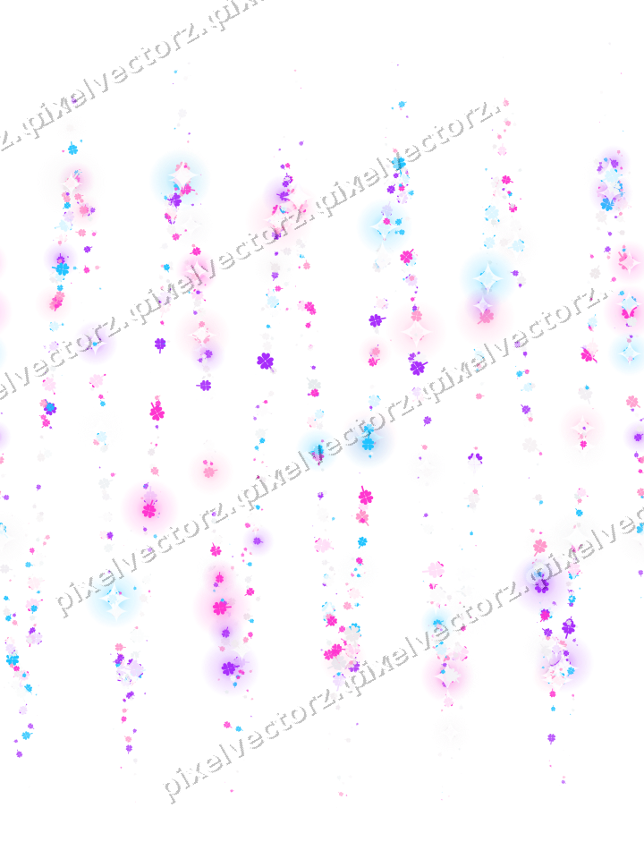 Seamless glitter wave of clovers on a transparent background