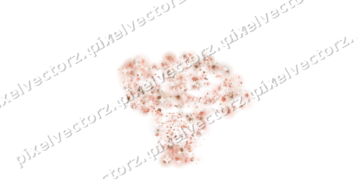 Seamless glitter turkey in orange and red on a transparent background