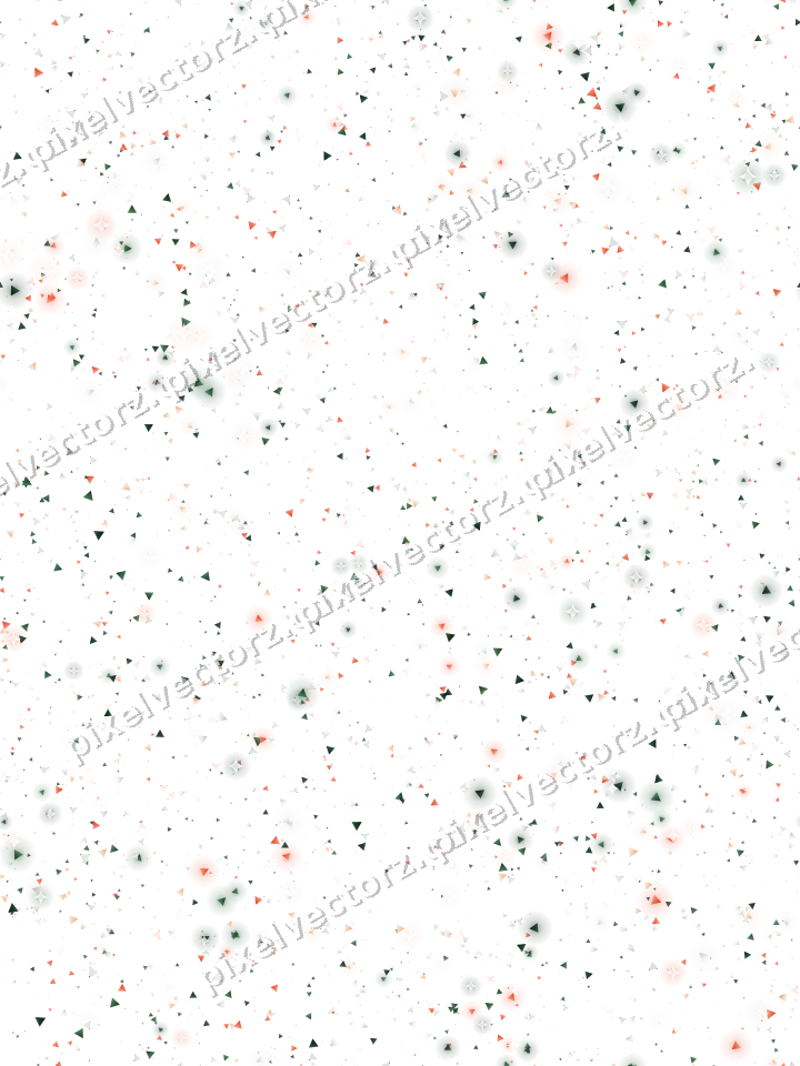 Seamless glitter scatter of triangles on a transparent background