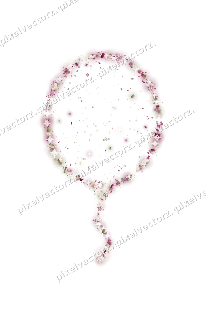 Seamless glitter balloon in dark pink on a transparent background