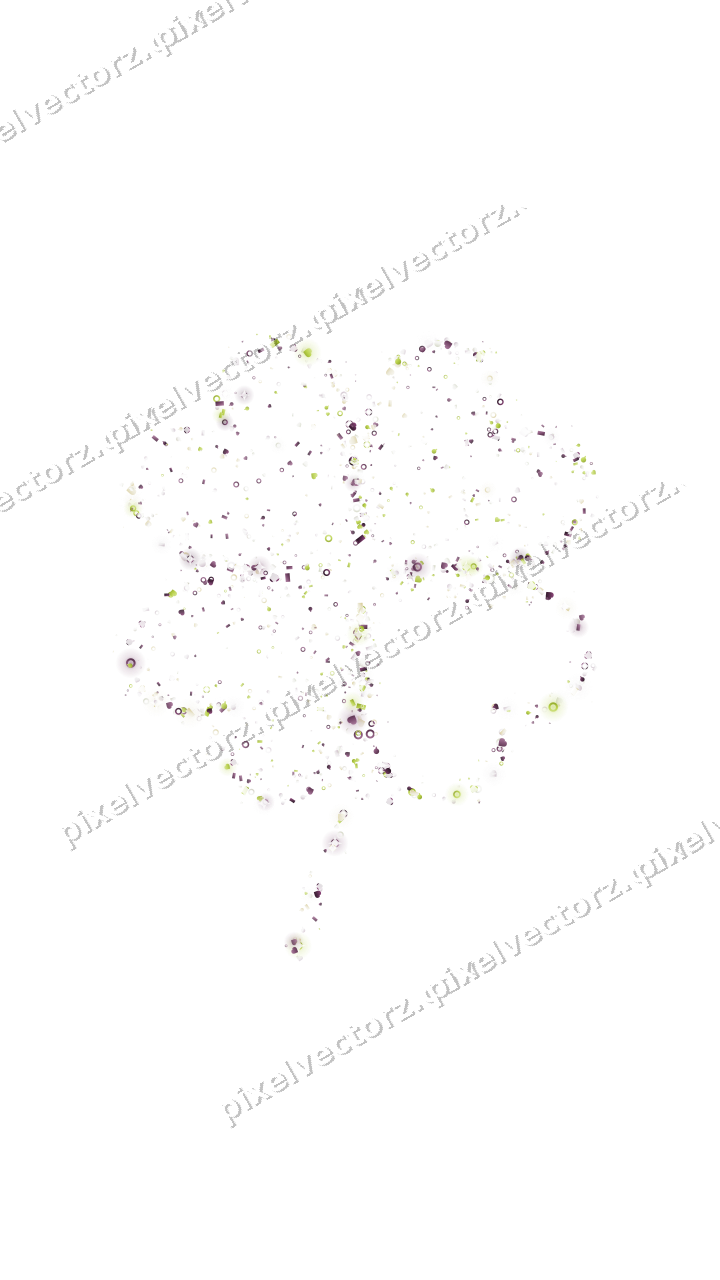 Seamless glitter four leaf clover on a transparent background