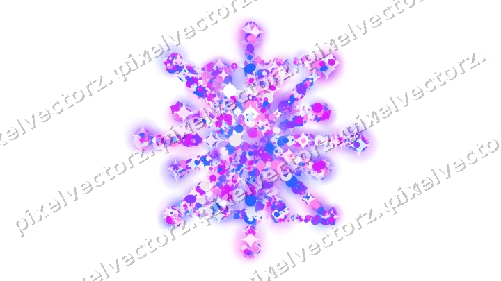 Seamless glitter firework in purple on a transparent background