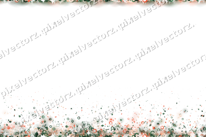 Seamless rising glitter in dark green on a transparent background