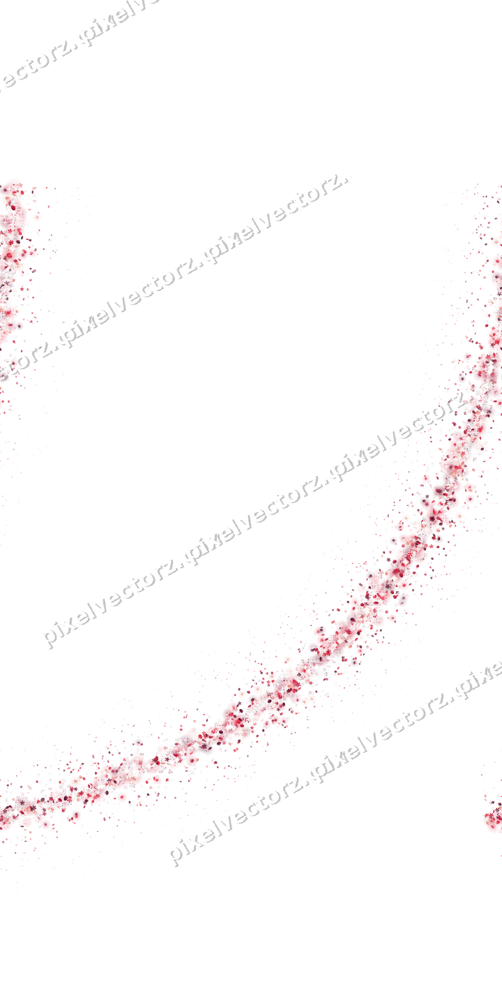 Seamless glitter arc in pink and red on a transparent background