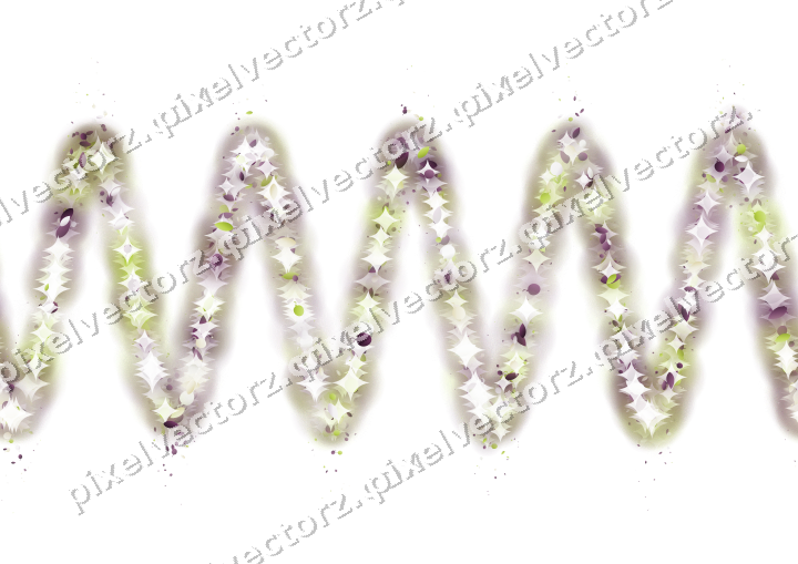 Seamless glitter wave in dark magenta on a transparent background