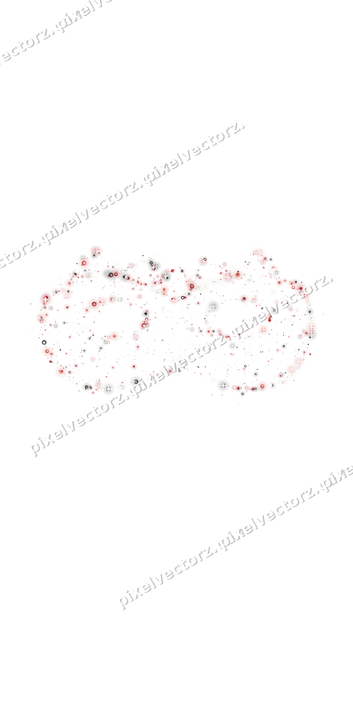 Seamless glitter carnival mask in red on a transparent background