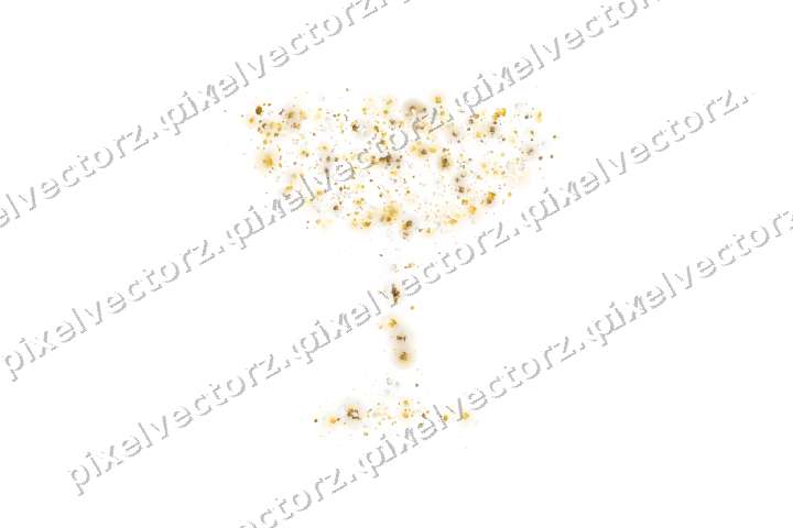 Seamless glitter champagne coupe on a transparent background