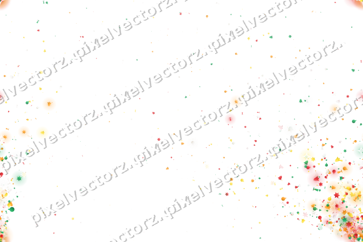 Seamless glitter corner in red and orange on a transparent background