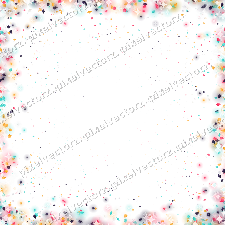 Seamless glitter vignette in pink on a transparent background