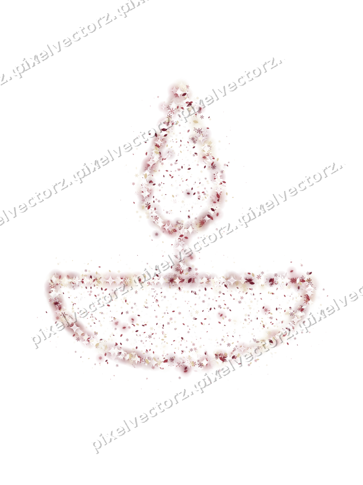 Seamless glitter diya lamp in dark pink on a transparent background
