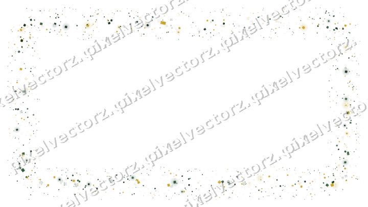 Seamless glitter frame of gifts on a transparent background