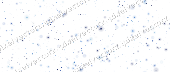 Seamless glitter scatter in blue and cyan on a transparent background