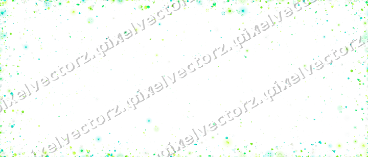 Seamless glitter vignette in green on a transparent background