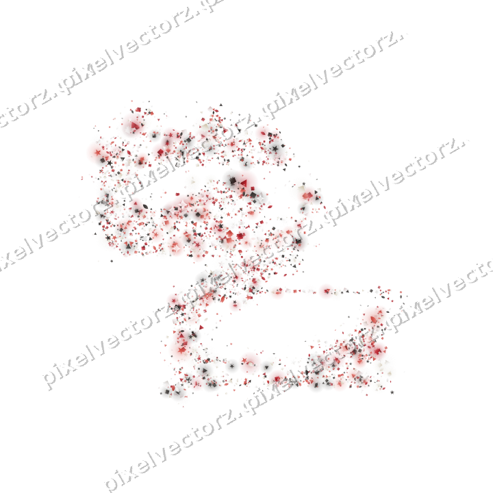 Seamless glitter dragon in red on a transparent background