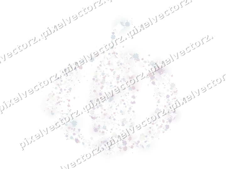 Seamless glitter pumpkin of clovers on a transparent background