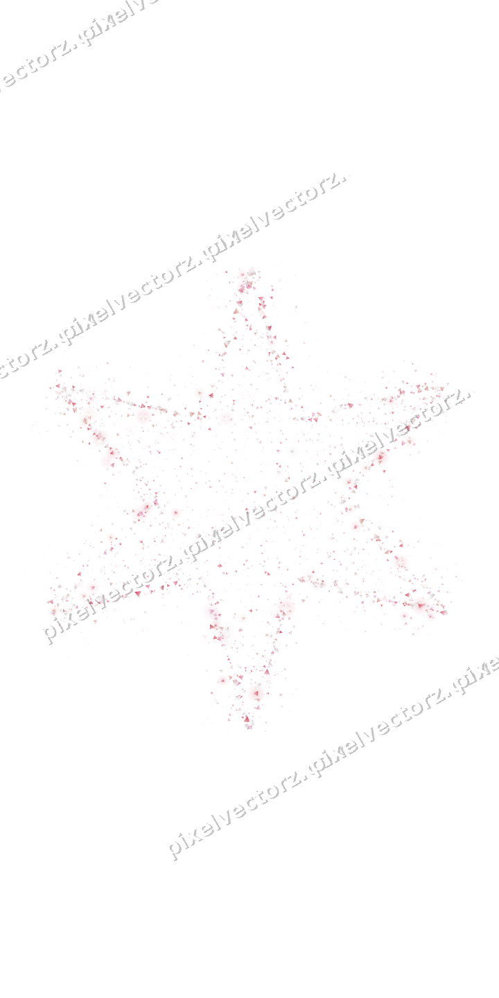 Seamless glitter star of triangles on a transparent background