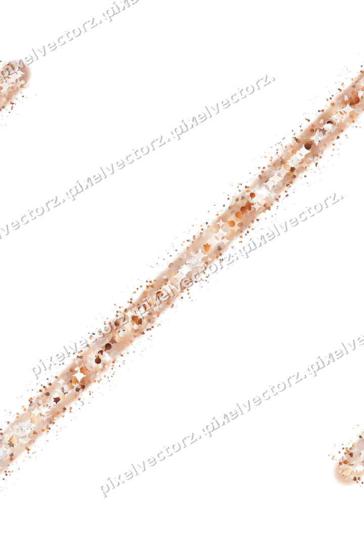 Seamless glitter band of bells and baubles on a transparent background