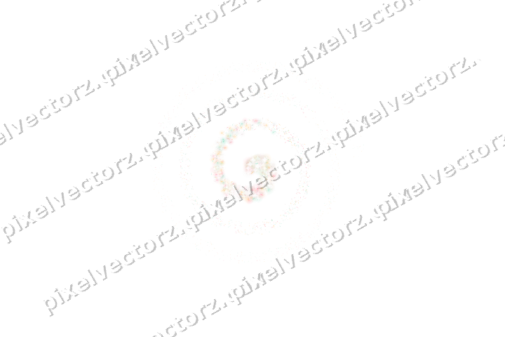 Seamless glitter spiral of shards on a transparent background