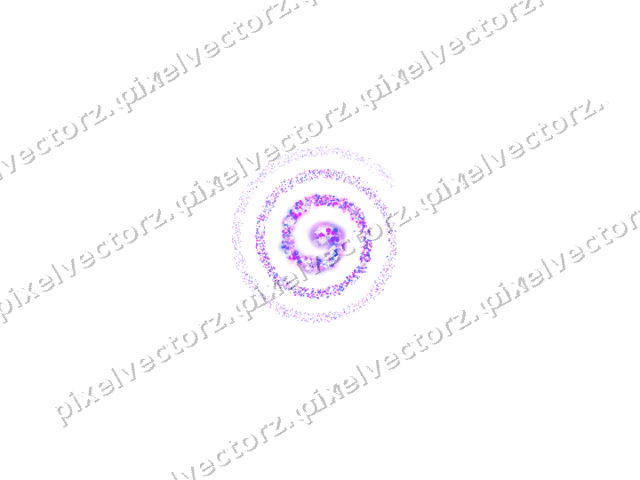 Seamless glitter spiral of eggs and dots on a transparent background