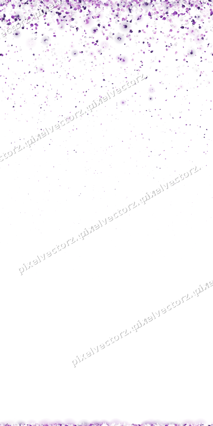 Seamless falling glitter in purple on a transparent background