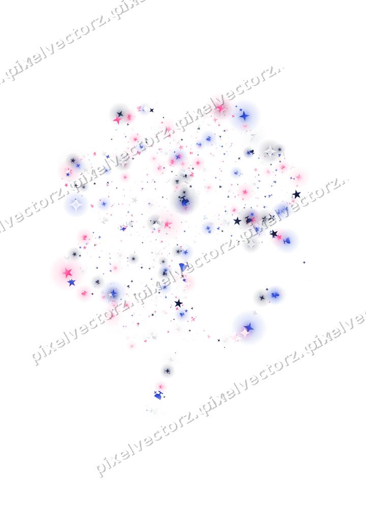 Seamless glitter four leaf clover in pink on a transparent background