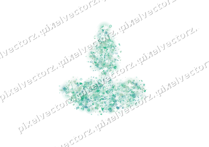 Seamless glitter diya lamp in green on a transparent background