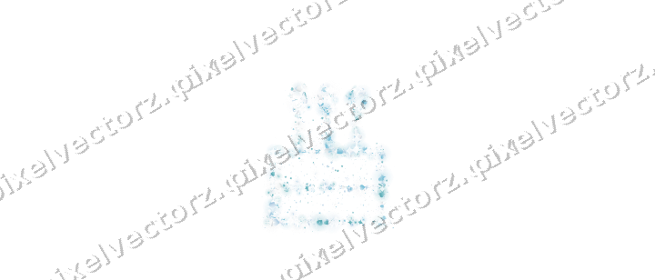 Seamless glitter birthday cake in cyan on a transparent background