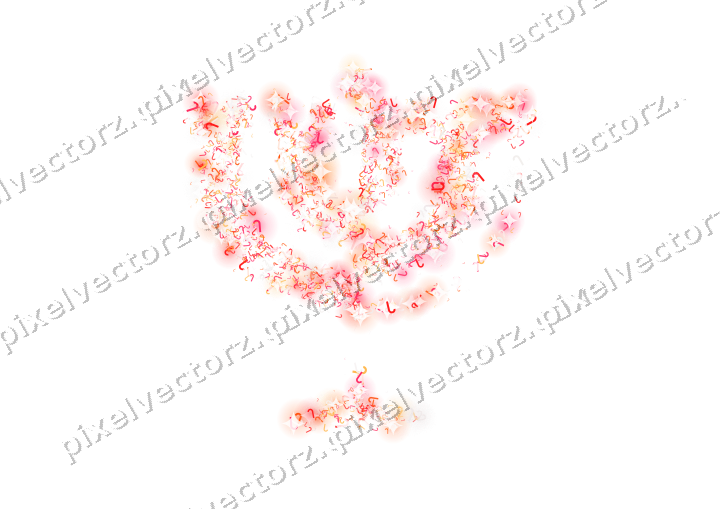 Seamless glitter menorah of candy canes on a transparent background