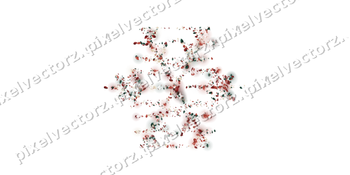 Seamless glitter snowflake in dark red on a transparent background