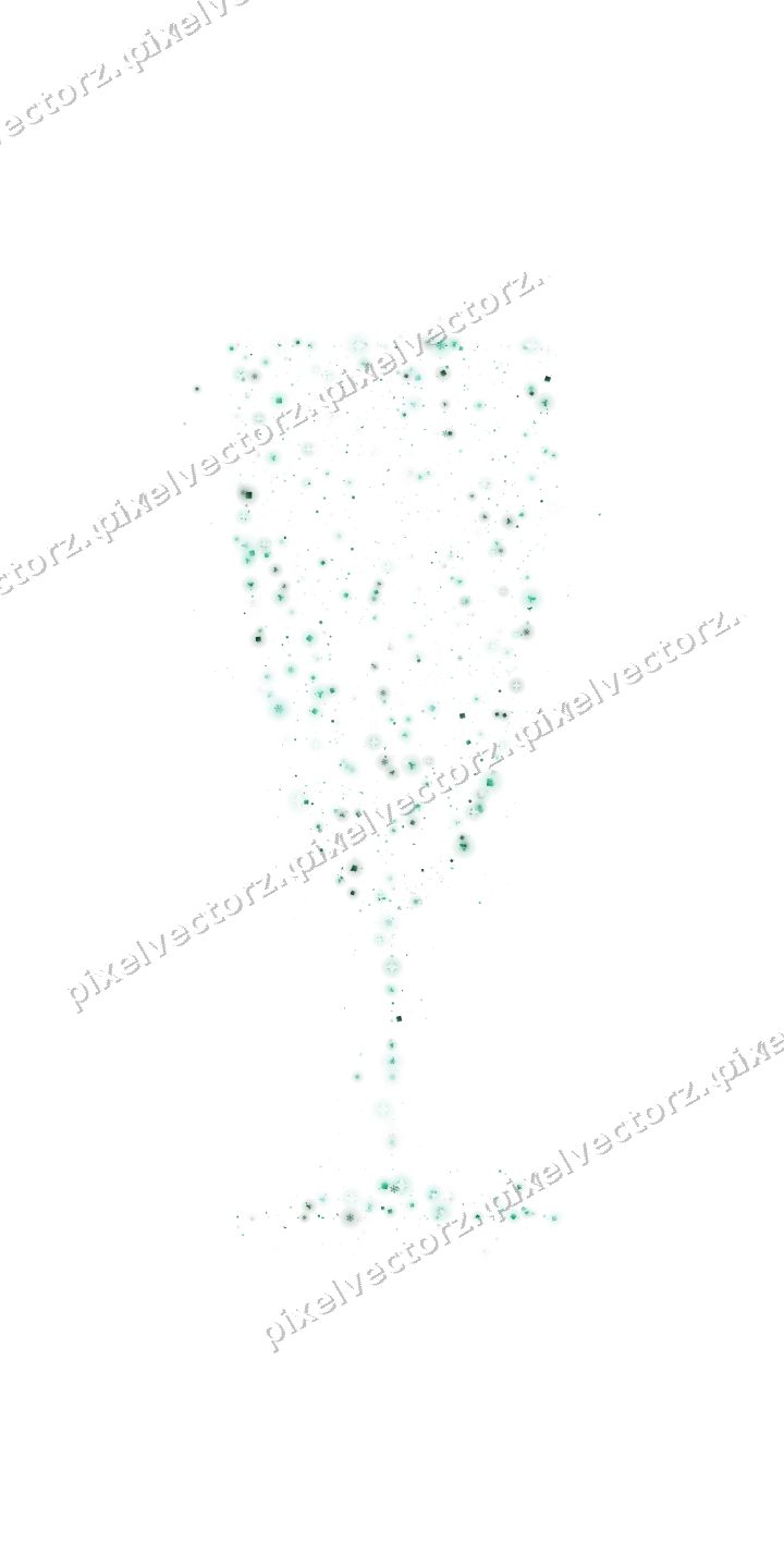 Seamless glitter champagne flute on a transparent background
