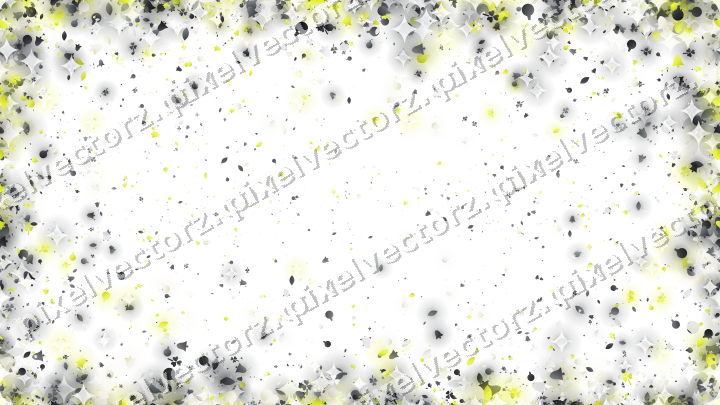 Seamless glitter vignette in yellow on a transparent background