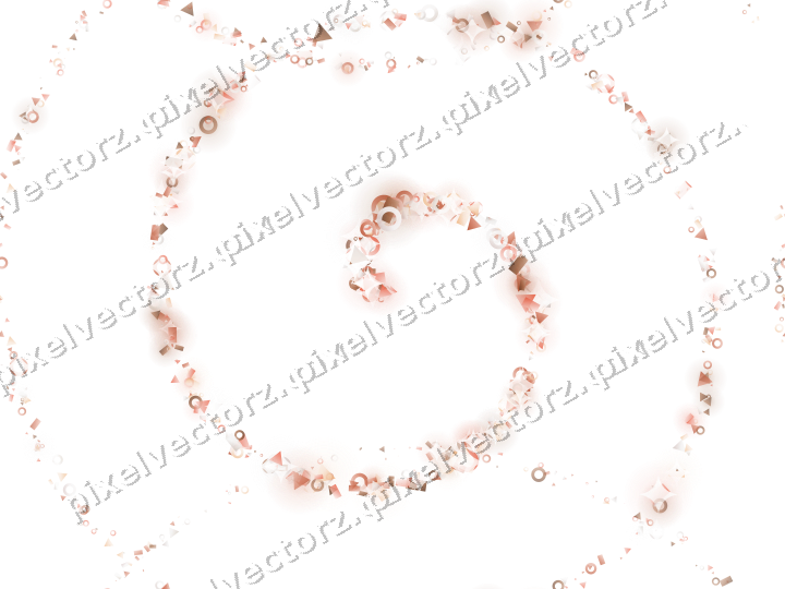Nahtlose Glitzerspirale in Orange und Rot auf transparentem Grund