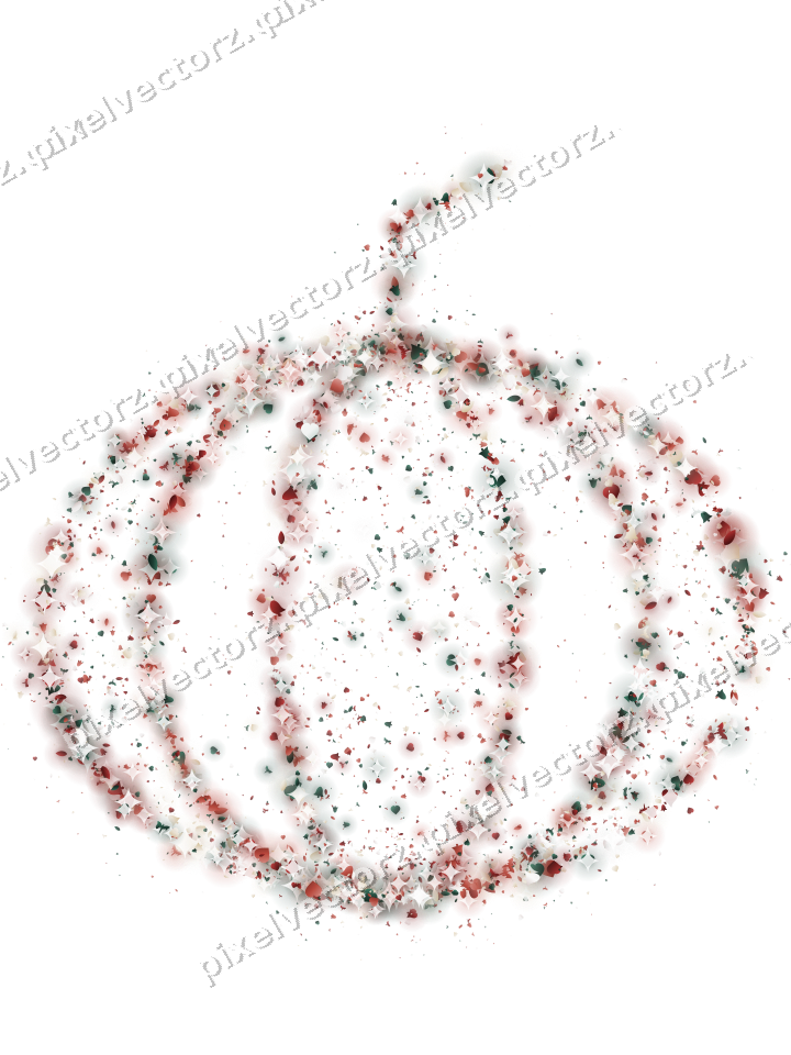 Seamless glitter pumpkin in dark red on a transparent background