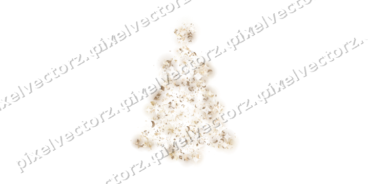 Seamless glitter christmas tree in amber on a transparent background