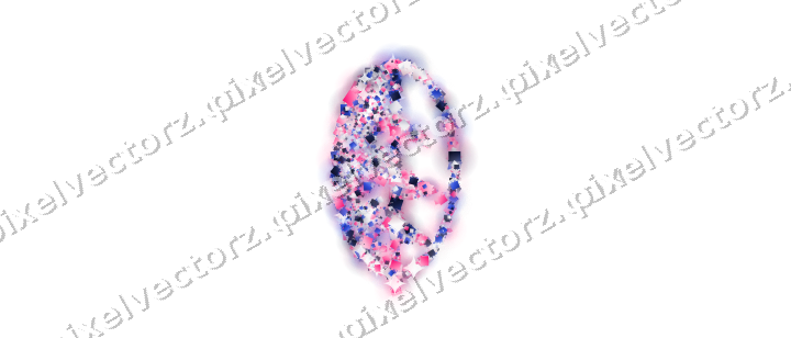 Seamless glitter leaf of gifts in pink on a transparent background