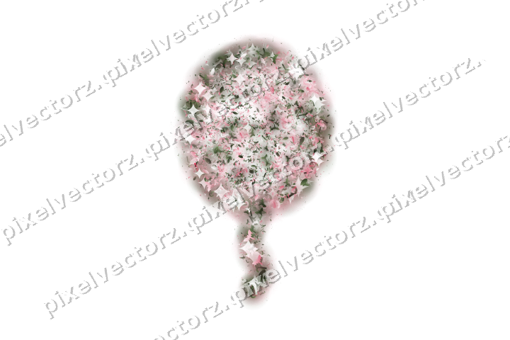 Seamless glitter balloon in pink on a transparent background